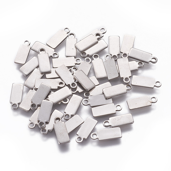 PandaHall 201 Stainless Steel Charms, Stamping Blank Tag, Rectangle, Stainless Steel Color, 10x4x1mm, Hole: 1.2mm 201 Stainless Steel...
PandaHall 201 Stainless Steel Charms, Stamping Blank Tag, Rectangle, Stainless Steel Color, 10x4x1mm, Hole: 1.2mm 201 Stainless Steel...