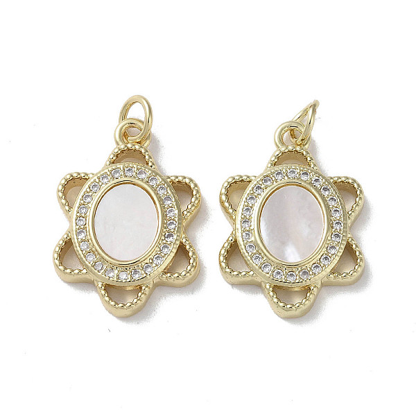 PandaHall Brass Micro Pave Cubic Zirconia Pendants, with Shell, Flower, Real 18K Gold Plated, 21x14.5x3mm, Hole: 3mm Brass+Cubic..., Clear
PandaHall Brass Micro Pave Cubic Zirconia Pendants, with Shell, Flower, Real 18K Gold Plated, 21x14.5x3mm, Hole: 3mm Brass+Cubic..., Clear