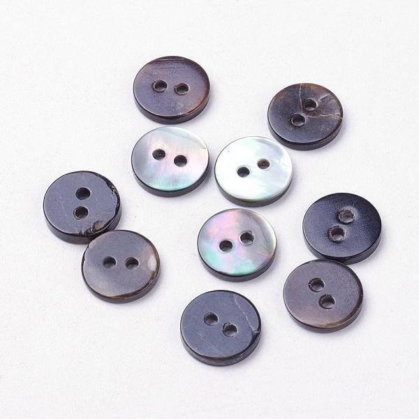 PandaHall 2-Hole Shell Buttons, Flat Round, Black, 10x2mm, Hole: 1.5mm Shell Flat Round Black
PandaHall 2-Hole Shell Buttons, Flat Round, Black, 10x2mm, Hole: 1.5mm Shell Flat Round Black