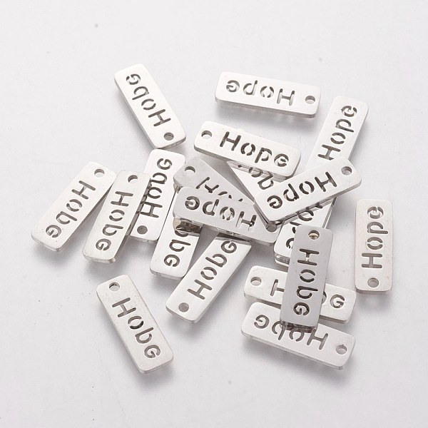 PandaHall 5Pcs 304 Stainless Steel Pendants, Inspirational Message Pendants, Rectangle with Word Hope, Stainless Steel Color, 17x6x1mm, Hole...
PandaHall 5Pcs 304 Stainless Steel Pendants, Inspirational Message Pendants, Rectangle with Word Hope, Stainless Steel Color, 17x6x1mm, Hole...