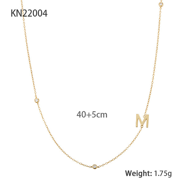 PandaHall S925 Sterling Silver Rhinestones Letter M Necklace, Simple and Elegant Clavicle Chain for Women Sterling Silver Letter
PandaHall S925 Sterling Silver Rhinestones Letter M Necklace, Simple and Elegant Clavicle Chain for Women Sterling Silver Letter