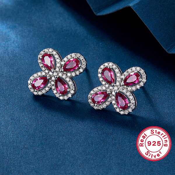 PandaHall Elegant S925 Silver Floral Earrings and Ring Set with Diamonds Sterling Silver
PandaHall Elegant S925 Silver Floral Earrings and Ring Set with Diamonds Sterling Silver
