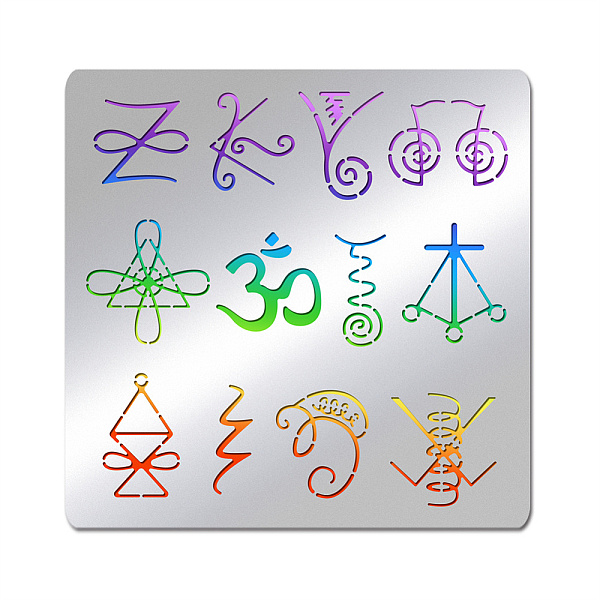 PandaHall BENECREAT 6x6 inch Reiki Symbols Stainless Steel Stencils, Reusable Hand Drawing Account Template for Painting, Wood Burning...
PandaHall BENECREAT 6x6 inch Reiki Symbols Stainless Steel Stencils, Reusable Hand Drawing Account Template for Painting, Wood Burning...