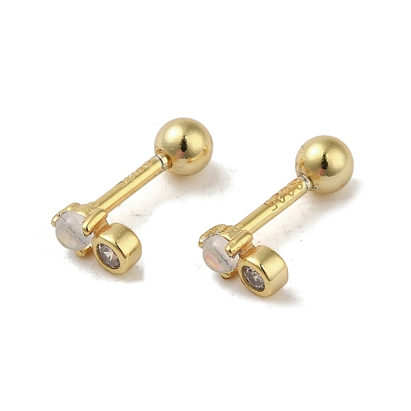 PandaHall 925 Sterling Silver Micro Pave Cubic Zirconia Earrings for Women, with Synthetic Moonstone, Golden, 5x2.5mm Moonstone
PandaHall 925 Sterling Silver Micro Pave Cubic Zirconia Earrings for Women, with Synthetic Moonstone, Golden, 5x2.5mm Moonstone