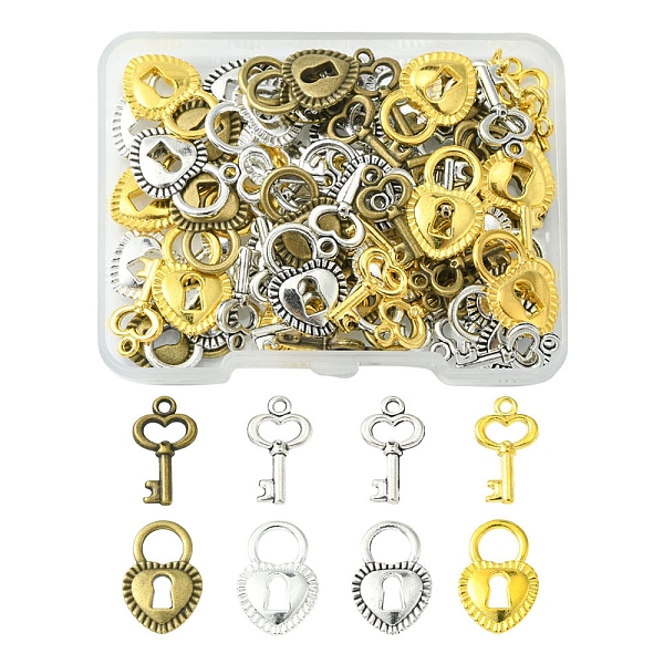 PandaHall 80Pcs 8 Style DIY Alloy Pendants, Heart Lock & Key, Mixed Color, 15.5~17.5x9~11.5x2.5mm, Hole: 1~5.5mm, 10pcs/style Alloy Mixed...
PandaHall 80Pcs 8 Style DIY Alloy Pendants, Heart Lock & Key, Mixed Color, 15.5~17.5x9~11.5x2.5mm, Hole: 1~5.5mm, 10pcs/style Alloy Mixed...