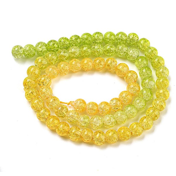 PandaHall Spray Painted Crackle Glass Beads Strands, Gradient Color, Segmented Multi-color Beads, Round, Yellow Green, 6mm, Hole: 1mm, about...
PandaHall Spray Painted Crackle Glass Beads Strands, Gradient Color, Segmented Multi-color Beads, Round, Yellow Green, 6mm, Hole: 1mm, about...