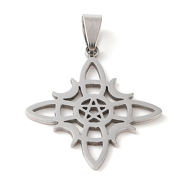 PandaHall Hollow Out 201 Stainless Steel Pendants, Witches Knot Charm, Stainless Steel Color, 34x31x1.5mm, Hole: 4.5x8.5mm 201 Stainless...
PandaHall Hollow Out 201 Stainless Steel Pendants, Witches Knot Charm, Stainless Steel Color, 34x31x1.5mm, Hole: 4.5x8.5mm 201 Stainless...