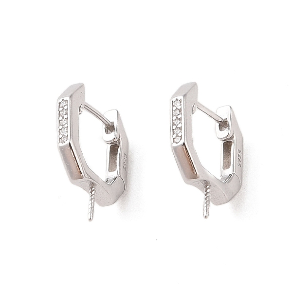 PandaHall 925 Sterling Silver with Micro Pave Cubic Zirconia Hoop Earrings Findings, Polygon, Real Platinum Plated, 16.5x13x2mm, Pin: 0.8mm...
PandaHall 925 Sterling Silver with Micro Pave Cubic Zirconia Hoop Earrings Findings, Polygon, Real Platinum Plated, 16.5x13x2mm, Pin: 0.8mm...
