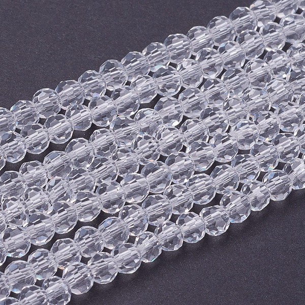 PandaHall Glass Beads Strands, Faceted(32 Facets), Round, Clear, 4mm, Hole: 1mm, about 87~93pcs/strand, 32~33cm Glass Round Clear
PandaHall Glass Beads Strands, Faceted(32 Facets), Round, Clear, 4mm, Hole: 1mm, about 87~93pcs/strand, 32~33cm Glass Round Clear