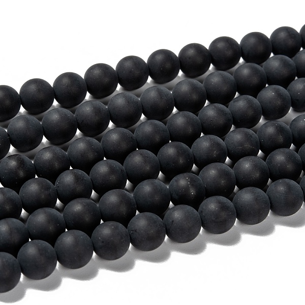 PandaHall Natural Black Agate Bead Strands, Frosted, Round, 8mm, Hole: 1mm, about 49pcs/strand, 15.7 inch Black Agate Round Black
PandaHall Natural Black Agate Bead Strands, Frosted, Round, 8mm, Hole: 1mm, about 49pcs/strand, 15.7 inch Black Agate Round Black