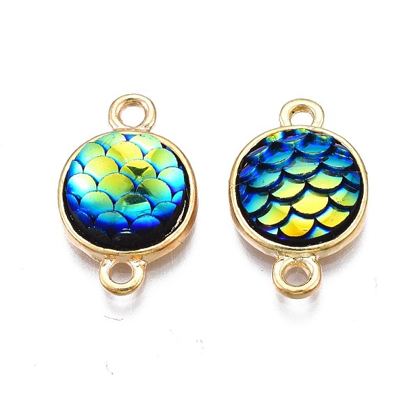PandaHall Alloy Resin Links connectors, Flat Round with Mermaid Fish Scale Shaped, Light Gold, Green, 18.5x11x4.5mm, Hole: 1.8mm Alloy+Resin...
PandaHall Alloy Resin Links connectors, Flat Round with Mermaid Fish Scale Shaped, Light Gold, Green, 18.5x11x4.5mm, Hole: 1.8mm Alloy+Resin...
