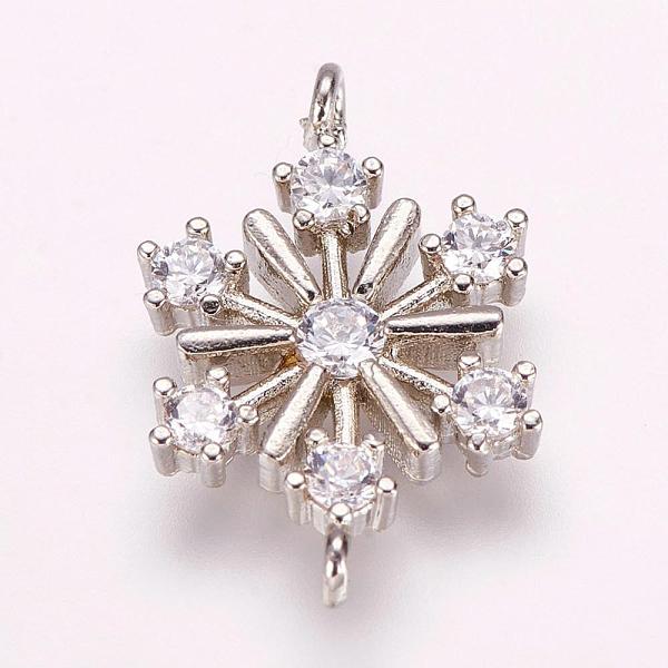 PandaHall Brass Micro Pave Cubic Zirconia Links, Snowflake, Platinum, 19x12.5x2.5mm, Hole: 1mm Brass+Cubic Zirconia Snowflake
PandaHall Brass Micro Pave Cubic Zirconia Links, Snowflake, Platinum, 19x12.5x2.5mm, Hole: 1mm Brass+Cubic Zirconia Snowflake