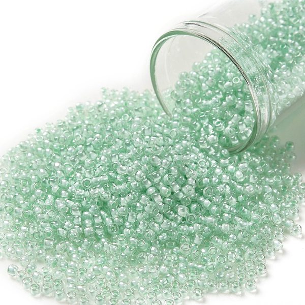 PandaHall TOHO Round Seed Beads, Japanese Seed Beads, (1065) Mint Lined Crystal, 11/0, 2.2mm, Hole: 0.8mm, about 50000pcs/pound Glass Clear
PandaHall TOHO Round Seed Beads, Japanese Seed Beads, (1065) Mint Lined Crystal, 11/0, 2.2mm, Hole: 0.8mm, about 50000pcs/pound Glass Clear