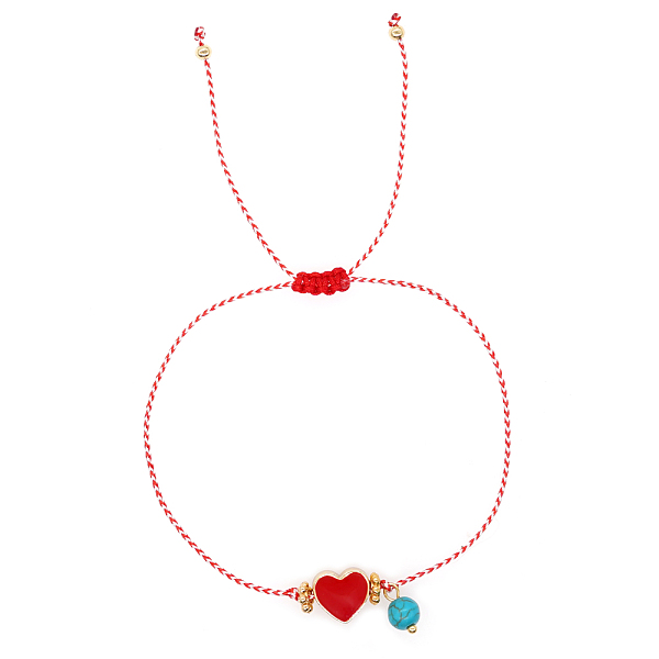 PandaHall Fashion Adjustable Enamel Heart Link Bracelets, Synthetic Turquoise Charm Bracelets for Women Synthetic Turquoise
PandaHall Fashion Adjustable Enamel Heart Link Bracelets, Synthetic Turquoise Charm Bracelets for Women Synthetic Turquoise