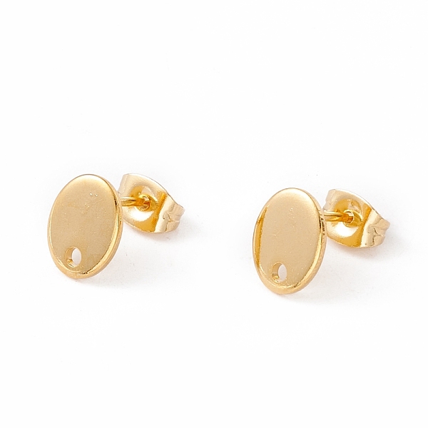 PandaHall 201 Stainless Steel Stud Earring Findings with Hole, 304 Stainless Steel Pins and Ear Nuts, Oval, Real 24K Gold Plated, 9x7mm...
PandaHall 201 Stainless Steel Stud Earring Findings with Hole, 304 Stainless Steel Pins and Ear Nuts, Oval, Real 24K Gold Plated, 9x7mm...
