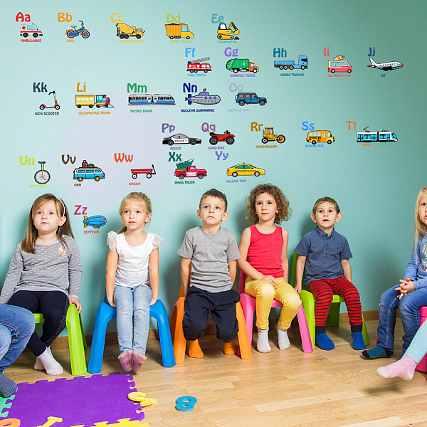 PandaHall SUPERDANT Transport Alphabet Wall Stickers for Kids Watercolor Car Truck Stickers Decals Peel and Stick Stickers Vehicle DIY Vinyl...
PandaHall SUPERDANT Transport Alphabet Wall Stickers for Kids Watercolor Car Truck Stickers Decals Peel and Stick Stickers Vehicle DIY Vinyl...