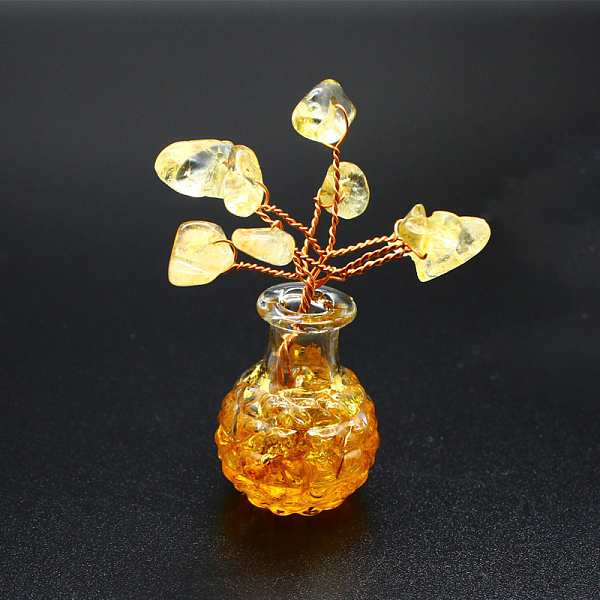 PandaHall Natural Citrine Chips Tree Decorations, Vase Base with Copper Wire Feng Shui Energy Stone Gift for Home Office Desktop Decoration...
PandaHall Natural Citrine Chips Tree Decorations, Vase Base with Copper Wire Feng Shui Energy Stone Gift for Home Office Desktop Decoration...