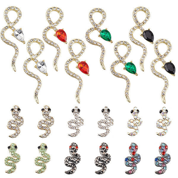PandaHall OLYCRAFT 20pcs 10 Style Snake Nail Art Charms Snake with Rhinestones Nail Art Studs Gold Silver 3D Nail Art Decorations Snake...
PandaHall OLYCRAFT 20pcs 10 Style Snake Nail Art Charms Snake with Rhinestones Nail Art Studs Gold Silver 3D Nail Art Decorations Snake...