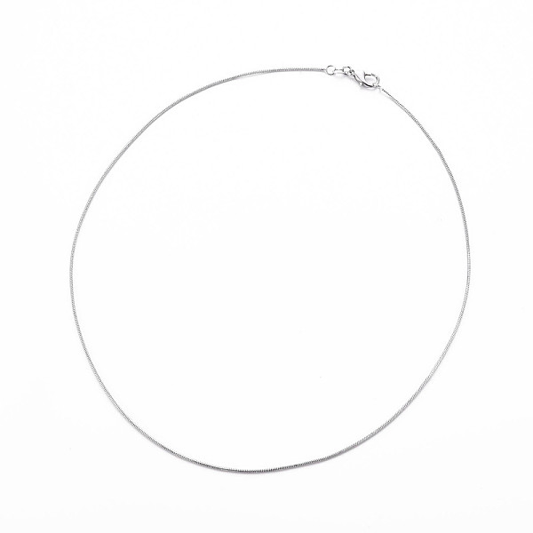 PandaHall Brass Herringbone Chain Round Snake Chain Necklaces, Platinum, 17.32 inch(44cm) Brass
PandaHall Brass Herringbone Chain Round Snake Chain Necklaces, Platinum, 17.32 inch(44cm) Brass