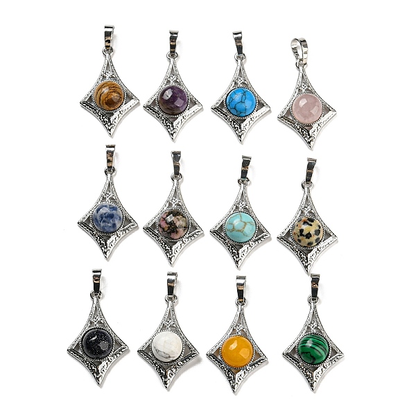 PandaHall Natural & Synthetic Mixed Gemstone Pendants, Rack Plating Brass Star Charms, Platinum, Cadmium Free & Lead Free, Mixed Dyed and...
PandaHall Natural & Synthetic Mixed Gemstone Pendants, Rack Plating Brass Star Charms, Platinum, Cadmium Free & Lead Free, Mixed Dyed and...