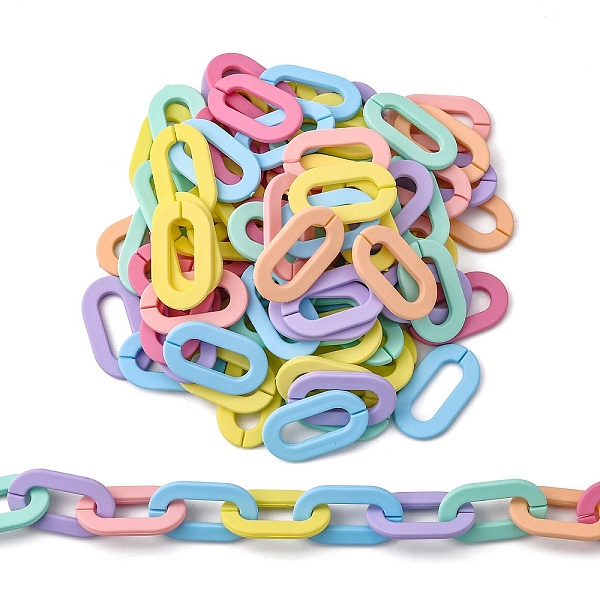 PandaHall Rubberized Style Acrylic Linking Rings, Quick Link Connectors, for Cross Chains Making, Oval, Mixed Color, 37x21x3.5mm, Inner..., Multicolor
PandaHall Rubberized Style Acrylic Linking Rings, Quick Link Connectors, for Cross Chains Making, Oval, Mixed Color, 37x21x3.5mm, Inner..., Multicolor