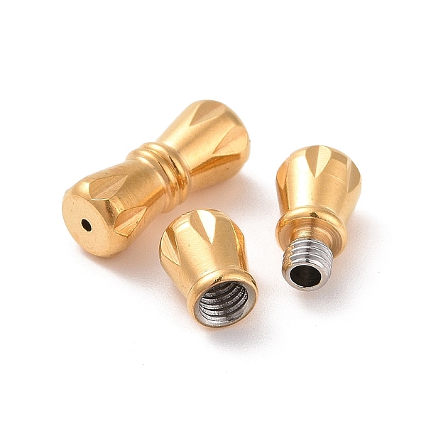 PandaHall 304 Stainless Steel Screw Clasps, Column, Golden, 11.5x5mm, Hole: 0.7~1mm 304 Stainless Steel
PandaHall 304 Stainless Steel Screw Clasps, Column, Golden, 11.5x5mm, Hole: 0.7~1mm 304 Stainless Steel
