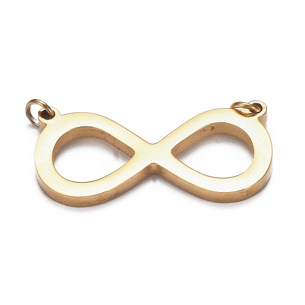 PandaHall 304 Stainless Steel Pendants, with Jump Rings, Laser Cut, Infinity, Golden, 12x24.5x1.7mm, Jump Ring: 3x0.5mm, Hole: 1.2mm 304...
PandaHall 304 Stainless Steel Pendants, with Jump Rings, Laser Cut, Infinity, Golden, 12x24.5x1.7mm, Jump Ring: 3x0.5mm, Hole: 1.2mm 304...