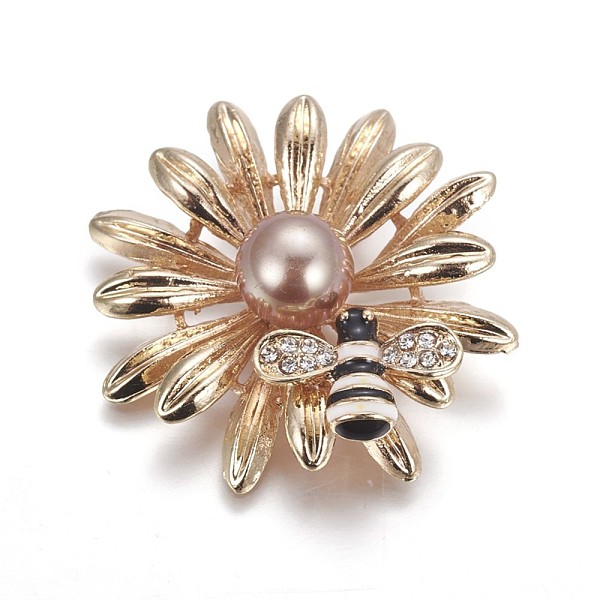 PandaHall Brass Cabochons, with Shell Pearl Beads, Rhinestone and Enamel, Flower with Bees, Golden, 45x41x14mm Brass+Rhinestone Flower..., Multicolor
PandaHall Brass Cabochons, with Shell Pearl Beads, Rhinestone and Enamel, Flower with Bees, Golden, 45x41x14mm Brass+Rhinestone Flower..., Multicolor
