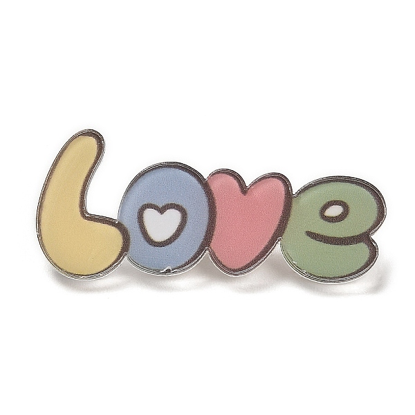 PandaHall Cartoon Style Acrylic Brooch, Platinum Iron Pin for Backpack Clothes, Word Love, 17x40x2mm Acrylic Word
PandaHall Cartoon Style Acrylic Brooch, Platinum Iron Pin for Backpack Clothes, Word Love, 17x40x2mm Acrylic Word