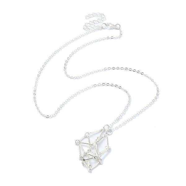 PandaHall 304 Stainless Steel Macrame Pouch Empty Stone Holder for Pendant Necklaces Making, with Brass Cable Chains, Silver, 17.95 inch...
PandaHall 304 Stainless Steel Macrame Pouch Empty Stone Holder for Pendant Necklaces Making, with Brass Cable Chains, Silver, 17.95 inch...