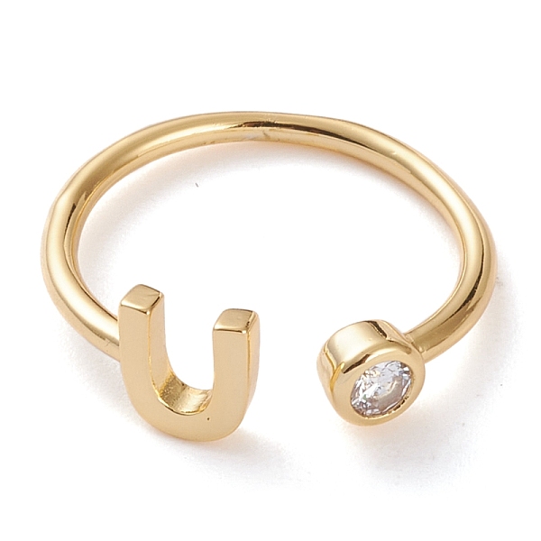 PandaHall Brass Micro Pave Clear Cubic Zirconia Cuff Rings, Open Rings, Long-Lasting Plated, Real 18K Gold Plated, Letter.U, US Size 6...
PandaHall Brass Micro Pave Clear Cubic Zirconia Cuff Rings, Open Rings, Long-Lasting Plated, Real 18K Gold Plated, Letter.U, US Size 6...