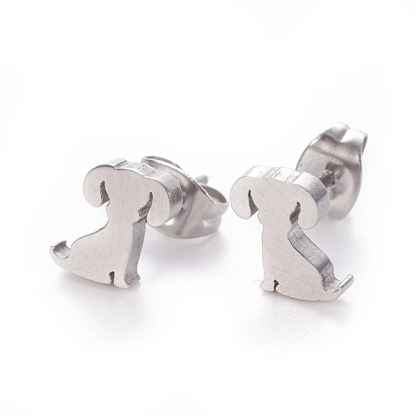 PandaHall 304 Stainless Steel Puppy Stud Earrings, Hypoallergenic Earrings, with Ear Nuts/Earring Back, Dog Silhouette, Stainless Steel...
PandaHall 304 Stainless Steel Puppy Stud Earrings, Hypoallergenic Earrings, with Ear Nuts/Earring Back, Dog Silhouette, Stainless Steel...