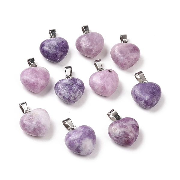 PandaHall Natural Lilac Jade Pendants, with Platinum Brass Loops, Puffy Heart, 18~19x15~15.5x6~8mm, Hole: 6x2.5~3mm Lilac Jade Heart
PandaHall Natural Lilac Jade Pendants, with Platinum Brass Loops, Puffy Heart, 18~19x15~15.5x6~8mm, Hole: 6x2.5~3mm Lilac Jade Heart