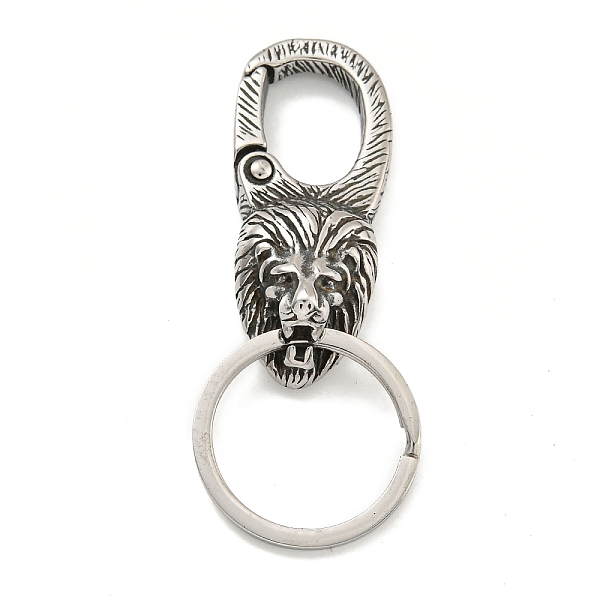 PandaHall Tibetan Style 316 Surgical Stainless Steel Fittings with 304 Stainless Steel Key Ring, Lion, Antique Silver, 71.5mm 316 Surgical...
PandaHall Tibetan Style 316 Surgical Stainless Steel Fittings with 304 Stainless Steel Key Ring, Lion, Antique Silver, 71.5mm 316 Surgical...