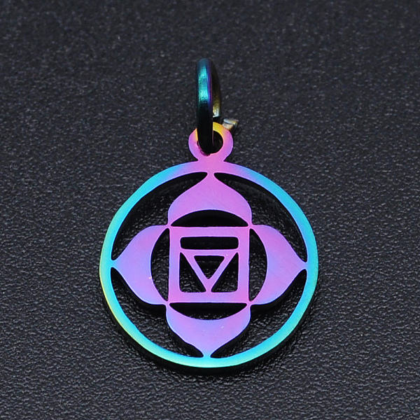 PandaHall Chakra Theme Ion Plating(IP) 201 Stainless Steel Charms, Laser Cut Pendants, with Jump Rings, Flat Round, Rainbow Color, Muladhara...
PandaHall Chakra Theme Ion Plating(IP) 201 Stainless Steel Charms, Laser Cut Pendants, with Jump Rings, Flat Round, Rainbow Color, Muladhara...