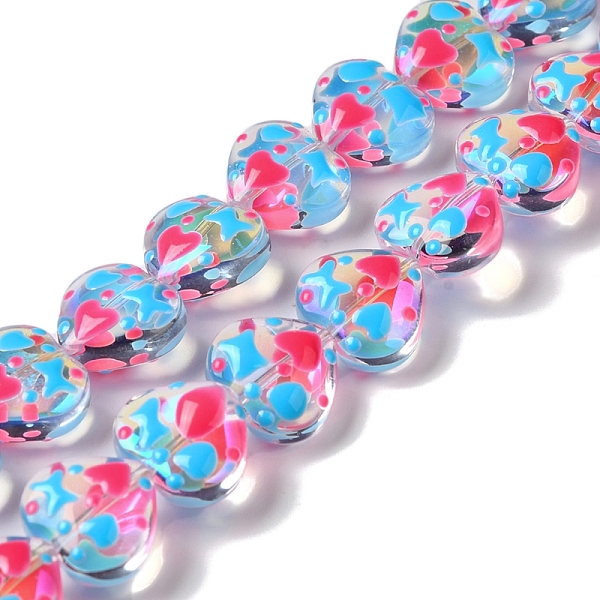 PandaHall Handmade Glass Beads Strands, with Enamel, Heart, Deep Sky Blue, 11~12x12~12.5x6~6.5mm, Hole: 0.6mm, about 30pcs/strand, 13.27''...
PandaHall Handmade Glass Beads Strands, with Enamel, Heart, Deep Sky Blue, 11~12x12~12.5x6~6.5mm, Hole: 0.6mm, about 30pcs/strand, 13.27''...