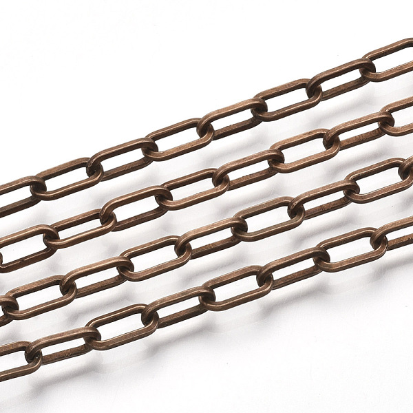PandaHall Unwelded Iron Paperclip Chains, Flat Oval, Drawn Elongated Cable Chains, with Spool, Red Copper, 10x5x1mm, about 82.02 Feet...
PandaHall Unwelded Iron Paperclip Chains, Flat Oval, Drawn Elongated Cable Chains, with Spool, Red Copper, 10x5x1mm, about 82.02 Feet...