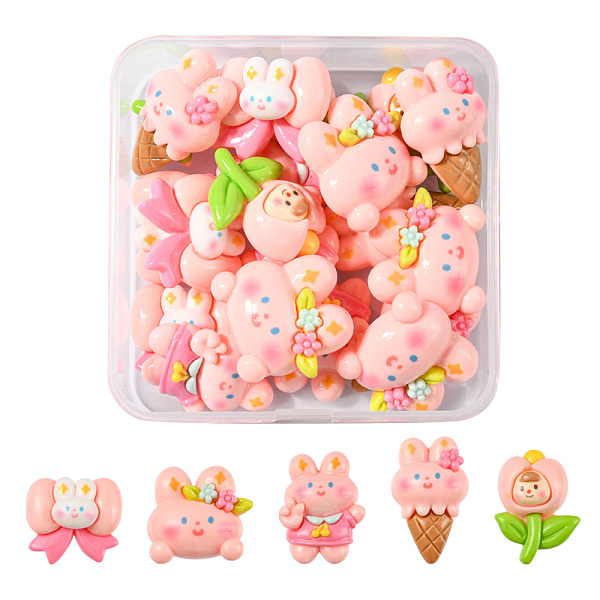 PandaHall 20Pcs 5 Styles Thanksgiving Day Theme Cartoon Opaque Resin Cabochons, Rabbit Flower Cabochons, for Jewelry Making, Pink...
PandaHall 20Pcs 5 Styles Thanksgiving Day Theme Cartoon Opaque Resin Cabochons, Rabbit Flower Cabochons, for Jewelry Making, Pink...