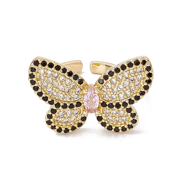 PandaHall Pink Cubic Zircon Butterfly Open Cuff Ring, Rack Plating Brass Jewelry for Women, Cadmium Free & Nickel Free & Lead Free, Real 18K...
PandaHall Pink Cubic Zircon Butterfly Open Cuff Ring, Rack Plating Brass Jewelry for Women, Cadmium Free & Nickel Free & Lead Free, Real 18K...
