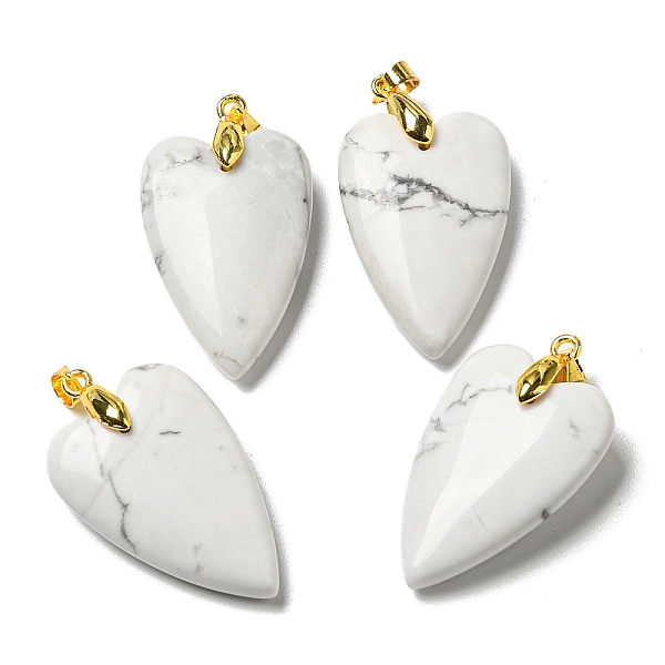 PandaHall Synthetic Howlite Pendants, with Rack Plating Golden Plated Brass Findings, Long-Lasting Plated, Heart, 32~34x20x8mm, Hole: 4x4mm...
PandaHall Synthetic Howlite Pendants, with Rack Plating Golden Plated Brass Findings, Long-Lasting Plated, Heart, 32~34x20x8mm, Hole: 4x4mm...