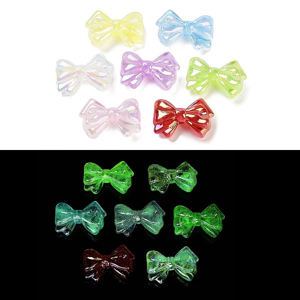 PandaHall Luminous UV Plating Rainbow Iridescent Acrylic Beads, Glow in the Dark Beads, Bowknot, Mixed Color, 21x31x12mm, Hole: 2.8mm..., Multicolor
PandaHall Luminous UV Plating Rainbow Iridescent Acrylic Beads, Glow in the Dark Beads, Bowknot, Mixed Color, 21x31x12mm, Hole: 2.8mm..., Multicolor