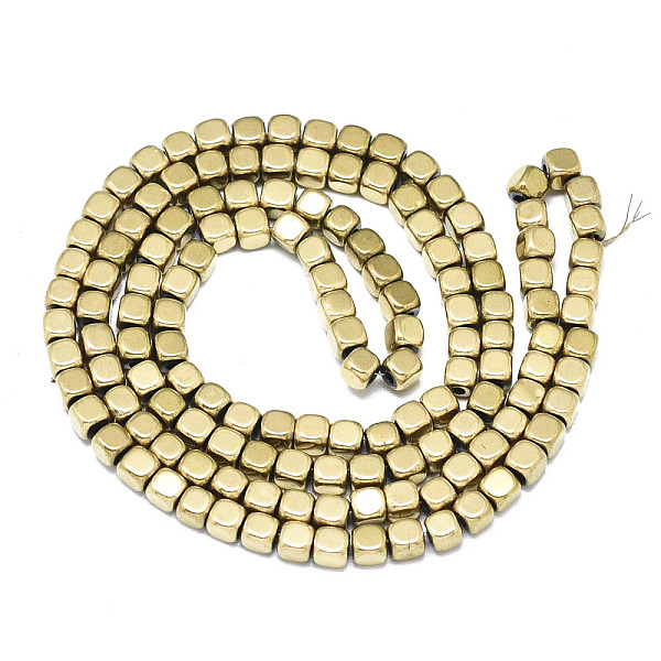 PandaHall Electroplate Non-magnetic Synthetic Hematite Beads Strands, Cube, Real 18K Gold Plated, 3x3x3mm, Hole: 0.5mm, about 135pcs/strand...
PandaHall Electroplate Non-magnetic Synthetic Hematite Beads Strands, Cube, Real 18K Gold Plated, 3x3x3mm, Hole: 0.5mm, about 135pcs/strand...