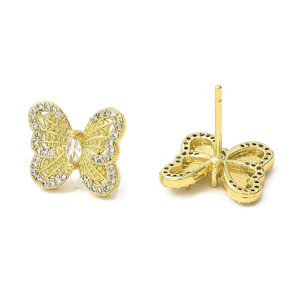 PandaHall Butterfly Brass Micro Pave Cubic Zirconia Stud Earrings, Long-Lasting Plated, Lead Free & Cadmium Free, Real 18K Gold Plated...
PandaHall Butterfly Brass Micro Pave Cubic Zirconia Stud Earrings, Long-Lasting Plated, Lead Free & Cadmium Free, Real 18K Gold Plated...
