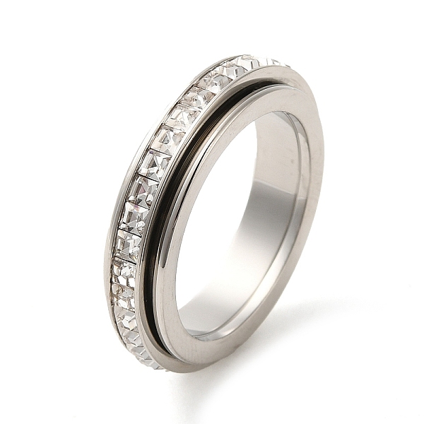 PandaHall 304 Stainless Steel Rings, with Cubic Zirconia, Stainless Steel Color, 5.2mm,US Size 7(17.3mm) 304 Stainless Steel
PandaHall 304 Stainless Steel Rings, with Cubic Zirconia, Stainless Steel Color, 5.2mm,US Size 7(17.3mm) 304 Stainless Steel