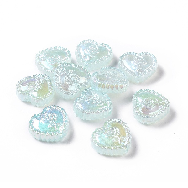 PandaHall UV Plating Rainbow Iridescent Acrylic Beads, Heart with Rose Flower, Aquamarine, 25x27.5x9.2mm, Hole: 3.6mm Acrylic Heart Green
PandaHall UV Plating Rainbow Iridescent Acrylic Beads, Heart with Rose Flower, Aquamarine, 25x27.5x9.2mm, Hole: 3.6mm Acrylic Heart Green