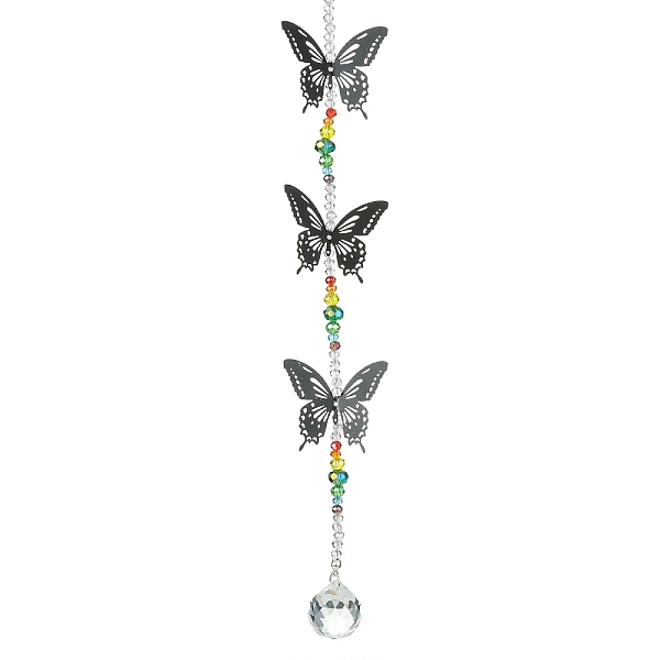 PandaHall Faceted Round Glass Pendant Decorations, Glass Beads and 430 Stainless Steel Butterfly Links Pendants, for Home Decorations...
PandaHall Faceted Round Glass Pendant Decorations, Glass Beads and 430 Stainless Steel Butterfly Links Pendants, for Home Decorations...