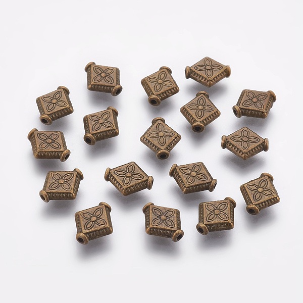 PandaHall Tibetan Style Alloy Beads, Rhombus, Lead Free & Nickel Free & Cadmium Free, Antique Bronze, 10x9x3mm, Hole: 1mm Alloy Rhombus
PandaHall Tibetan Style Alloy Beads, Rhombus, Lead Free & Nickel Free & Cadmium Free, Antique Bronze, 10x9x3mm, Hole: 1mm Alloy Rhombus
