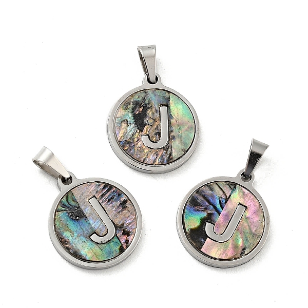 PandaHall 304 Stainless Steel with Paua Shell Pendants, Stainless Steel Color, Flat Round with Letter Charm, Letter.J, 18x16x1.5mm, Hole...
PandaHall 304 Stainless Steel with Paua Shell Pendants, Stainless Steel Color, Flat Round with Letter Charm, Letter.J, 18x16x1.5mm, Hole...