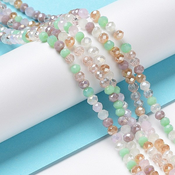 PandaHall Glass Beads Strands, Faceted, Rondelle, Aquamarine, 3.5x3mm, Hole: 0.7mm, about 113~115pcs/strand, 32~33cm Glass Rondelle Green
PandaHall Glass Beads Strands, Faceted, Rondelle, Aquamarine, 3.5x3mm, Hole: 0.7mm, about 113~115pcs/strand, 32~33cm Glass Rondelle Green