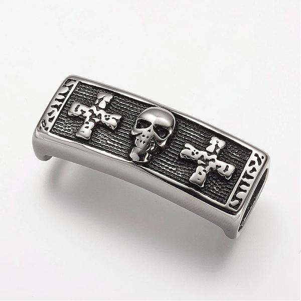 PandaHall 304 Stainless Steel Slide Charms, Rectangle with Skull, Antique Silver, 39x15x14mm, Hole: 7x12mm 304 Stainless Steel Rectangle
PandaHall 304 Stainless Steel Slide Charms, Rectangle with Skull, Antique Silver, 39x15x14mm, Hole: 7x12mm 304 Stainless Steel Rectangle